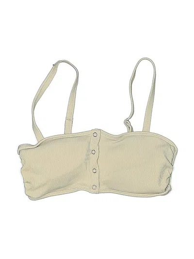 Pre-owned Aerie Swimsuit Top Ivory Swimwear In White