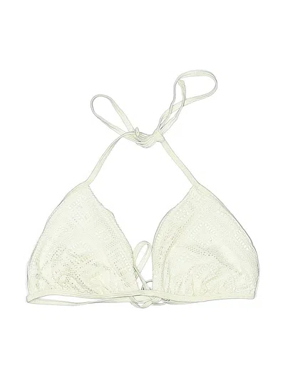 Pre-owned Aerie Swimsuit Top Ivory Swimwear In White