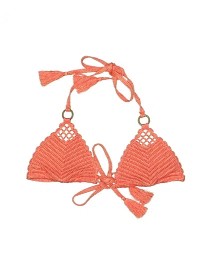 Pre-owned Aerie Swimsuit Top Orange Swimwear