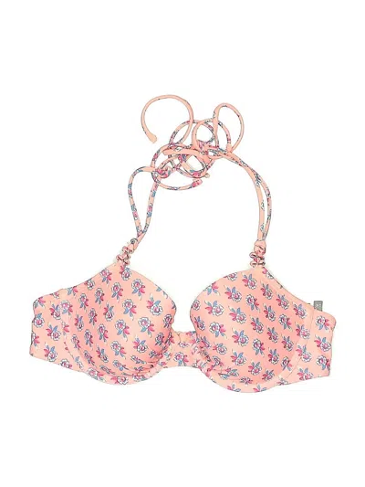 Pre-owned Aerie Swimsuit Top Pink Print Pattern Swimwear