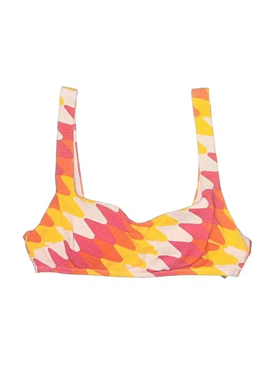 Pre-owned Aerie Swimsuit Top Pink Print Pattern Swimwear