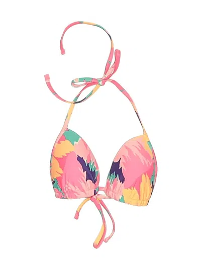 Pre-owned Aerie Swimsuit Top Pink Print Pattern Swimwear