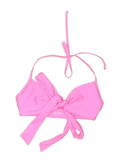 Pre-owned Aerie Swimsuit Top Pink Solid Pattern Swimwear