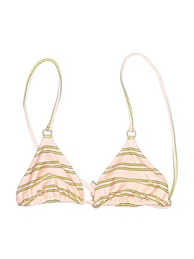Aerie Swimsuit Top Pink Stripes Pattern Swimwear