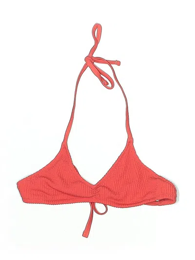 Pre-owned Aerie Swimsuit Top Red Polka Dots Pattern Swimwear
