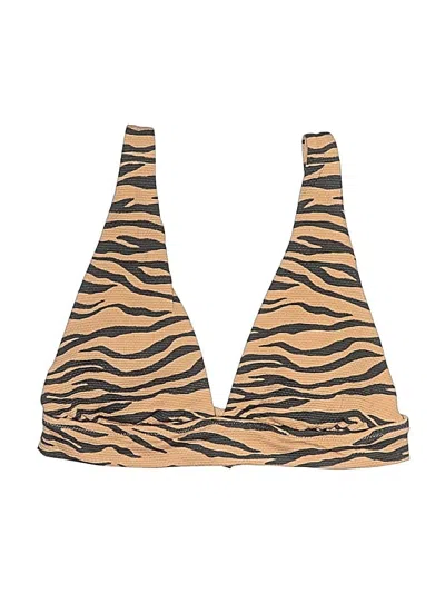Aerie Swimsuit Top Tan Animal Print Pattern Swimwear