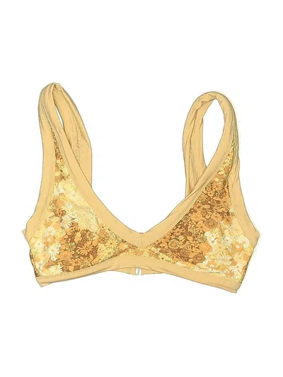 Pre-owned Aerie Swimsuit Top Tan Swimwear In Brown