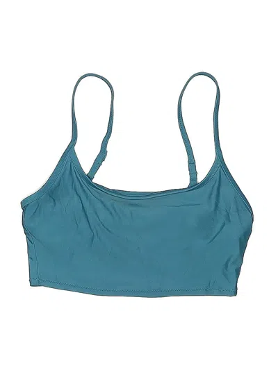 Pre-owned Aerie Swimsuit Top Teal Swimwear In Blue