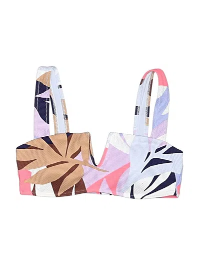Aerie Swimsuit Top White Print Pattern Swimwear