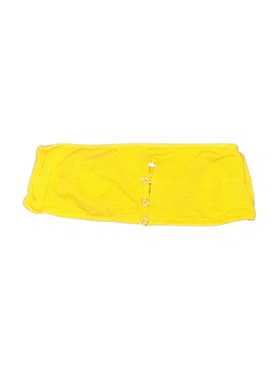 Pre-owned Aerie Swimsuit Top Yellow Swimwear