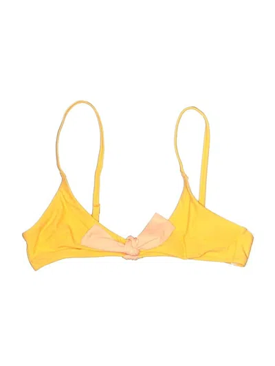 Pre-owned Aerie Swimsuit Top Yellow Swimwear