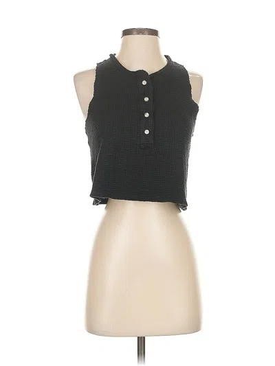 Pre-owned Aerie Tank Top Black Halter Neckline Tops