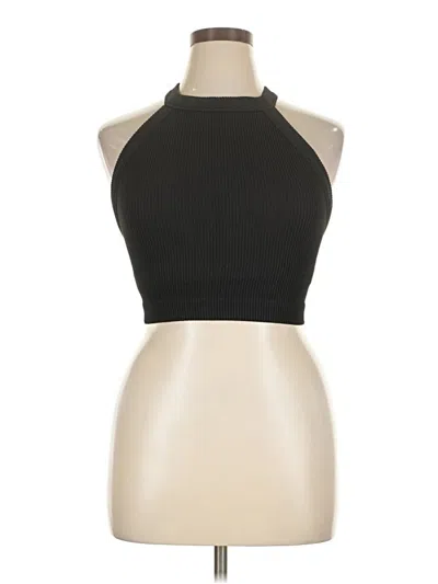 Pre-owned Aerie Tank Top Black Halter Neckline Tops