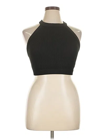 Pre-owned Aerie Tank Top Black Halter Neckline Tops