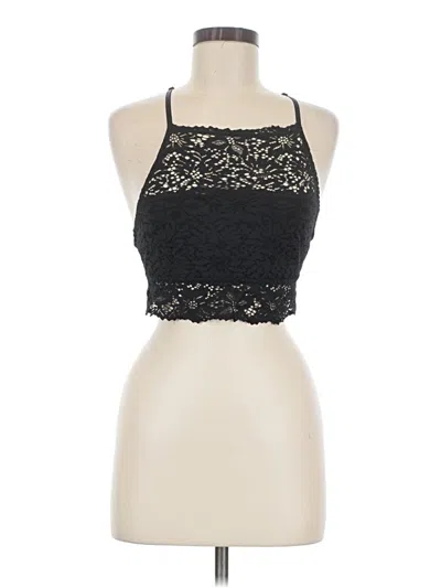 Pre-owned Aerie Tank Top Black Halter Neckline Tops