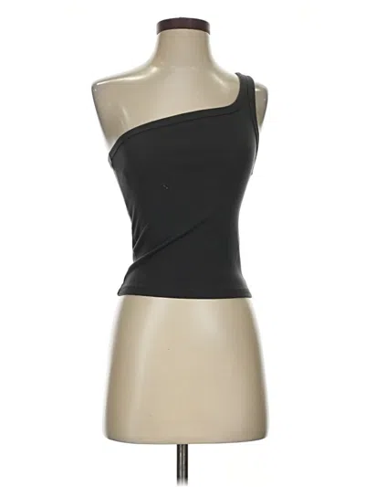 Pre-owned Aerie Tank Top Black One Shoulder Neckline Tops