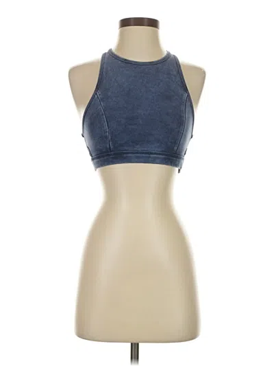Pre-owned Aerie Tank Top Blue Halter Neckline Tops