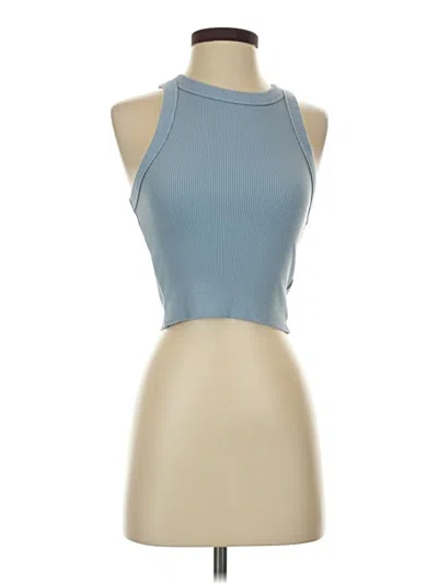 Pre-owned Aerie Tank Top Blue Halter Neckline Tops