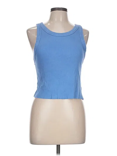 Pre-owned Aerie Tank Top Blue Halter Neckline Tops