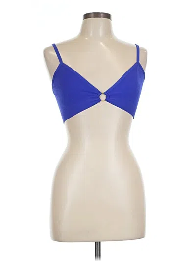 Pre-owned Aerie Tank Top Blue Strapless Neckline Tops