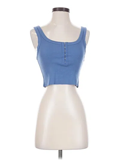 Pre-owned Aerie Tank Top Blue Strapless Neckline Tops