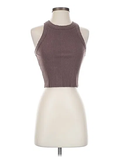 Pre-owned Aerie Tank Top Brown Halter Neckline Tops