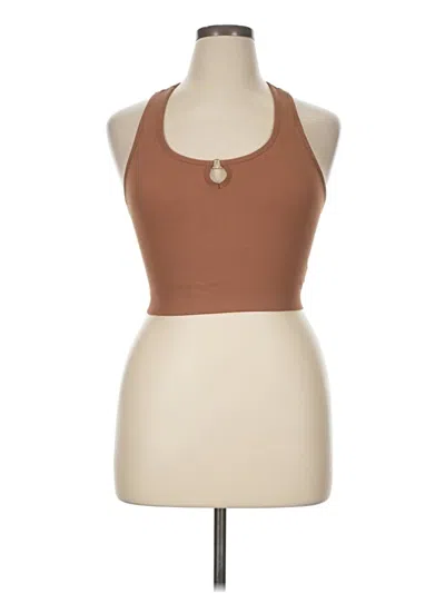 Pre-owned Aerie Tank Top Brown Halter Neckline Tops