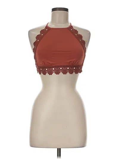 Pre-owned Aerie Tank Top Brown Halter Neckline Tops