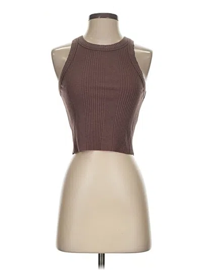 Pre-owned Aerie Tank Top Brown Halter Neckline Tops