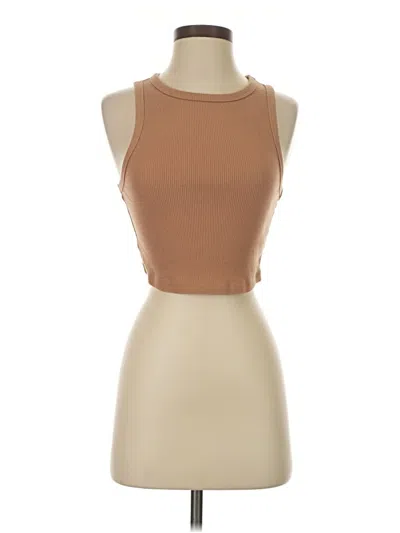 Pre-owned Aerie Tank Top Brown Halter Neckline Tops