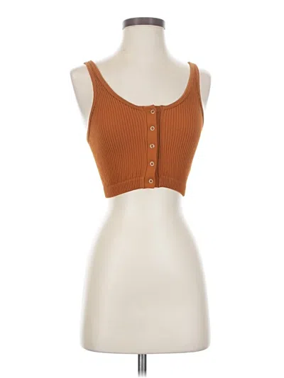 Pre-owned Aerie Tank Top Brown Strapless Neckline Tops