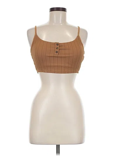 Pre-owned Aerie Tank Top Brown Strapless Neckline Tops