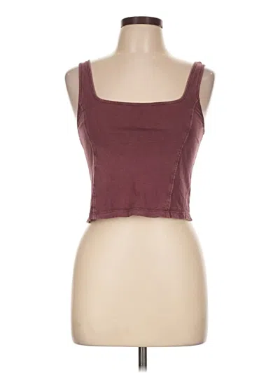 Pre-owned Aerie Tank Top Burgundy Strapless Neckline Tops