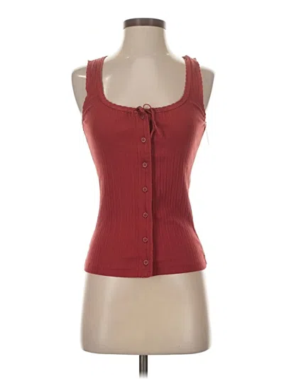 Aerie Tank Top Burgundy Sweetheart Neckline Tops In Purple