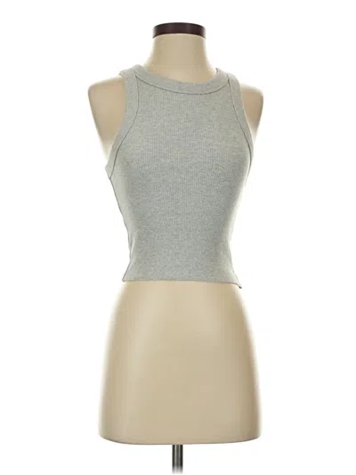 Pre-owned Aerie Tank Top Gray Halter Neckline Tops