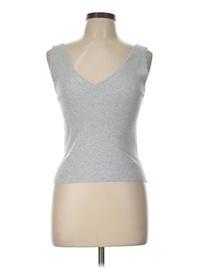 Pre-owned Aerie Tank Top Gray Plunge Neckline Tops