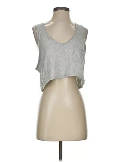 Pre-owned Aerie Tank Top Gray Plunge Neckline Tops