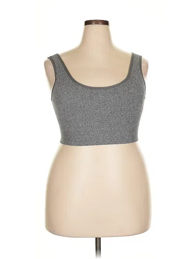 Pre-owned Aerie Tank Top Gray Strapless Neckline Tops