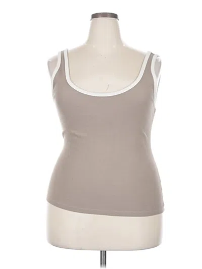 Pre-owned Aerie Tank Top Gray Strapless Neckline Tops