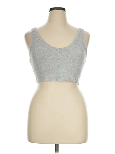 Pre-owned Aerie Tank Top Gray Sweetheart Neckline Tops