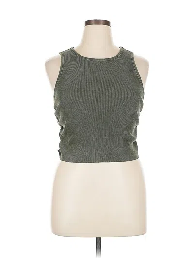 Pre-owned Aerie Tank Top Green Halter Neckline Tops