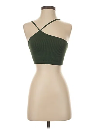 Pre-owned Aerie Tank Top Green Halter Neckline Tops