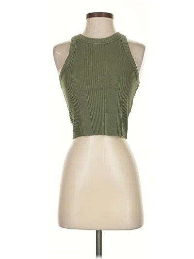 Pre-owned Aerie Tank Top Green Halter Neckline Tops