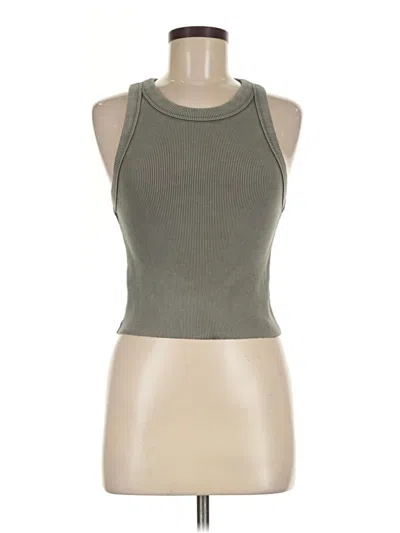 Pre-owned Aerie Tank Top Green Halter Neckline Tops