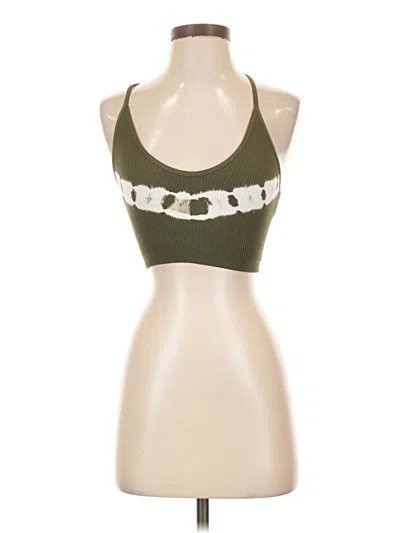 Pre-owned Aerie Tank Top Green Halter Neckline Tops