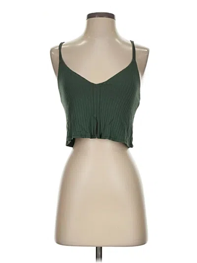 Pre-owned Aerie Tank Top Green Halter Neckline Tops