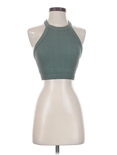 Pre-owned Aerie Tank Top Green Halter Neckline Tops