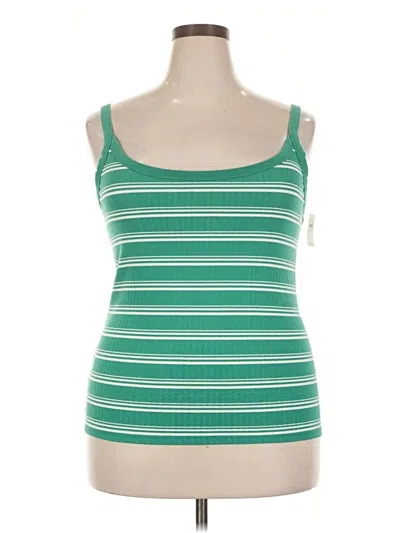 Aerie Tank Top Green Square Neckline Tops