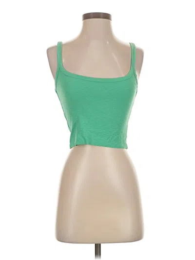 Pre-owned Aerie Tank Top Green Strapless Neckline Tops