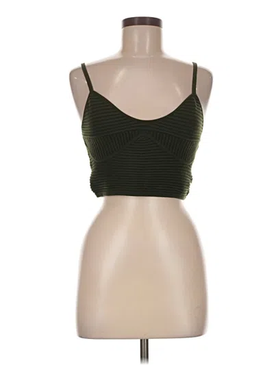Pre-owned Aerie Tank Top Green Strapless Neckline Tops